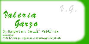 valeria garzo business card